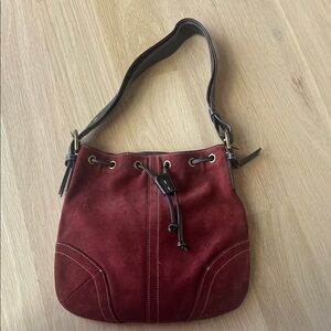 Vintage Coach Suede Shoulder Bag